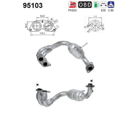 Catalyseur (Pot catalytique) AS 95103