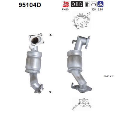 Catalyseur (Pot catalytique) AS 95104D