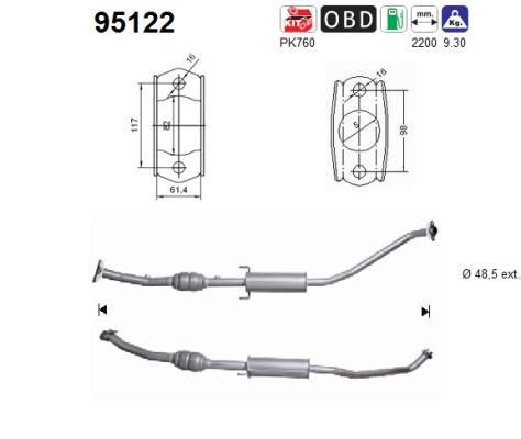 Catalyseur (Pot catalytique) AS 95122