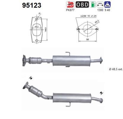 Catalyseur (Pot catalytique) AS 95123