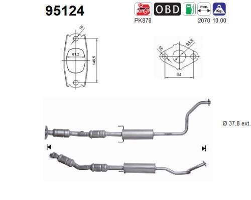 Catalyseur (Pot catalytique) AS 95124