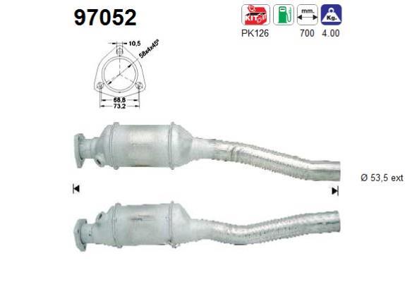 Catalyseur (Pot catalytique) AS ref. 97052