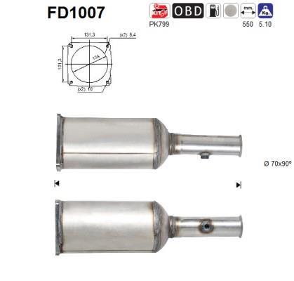 Filtre à particules / FAP (FAP diesel) AS FD1007