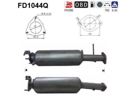 Filtre à particules / FAP (FAP diesel) AS ref. FD1044Q