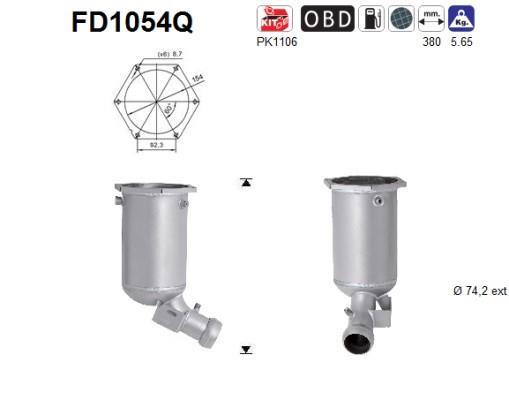 Filtre à particules / FAP (FAP diesel) AS ref. FD1054Q