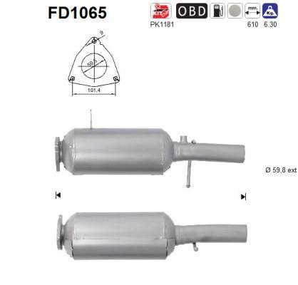 Filtro de partículas / FAP (FAP diésel) AS ref. FD1065