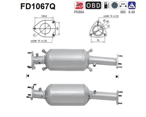 Filtre à particules / FAP (FAP diesel) AS ref. FD1067Q