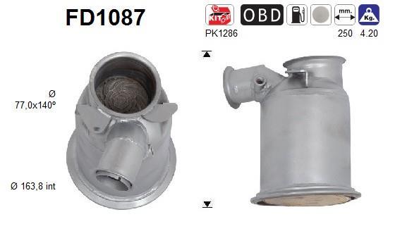 Filtre à particules / FAP (FAP diesel) AS ref. FD1087
