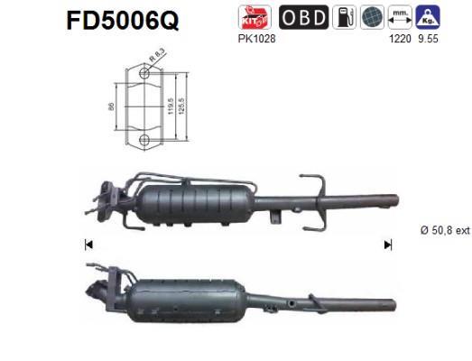 Filtre à particules / FAP (FAP diesel) AS ref. FD5006Q