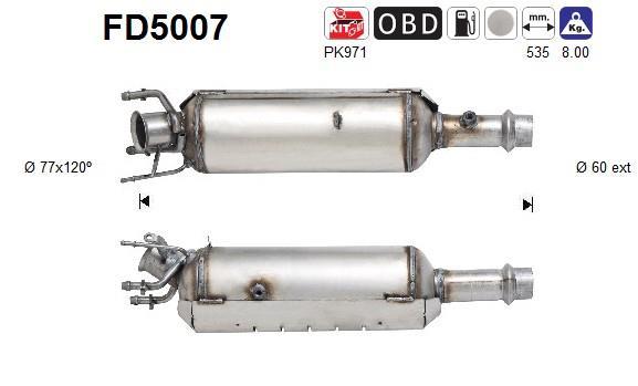 Filtre à particules / FAP (FAP diesel) AS FD5007