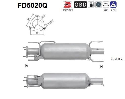 Filtre à particules / FAP (FAP diesel) AS FD5020Q