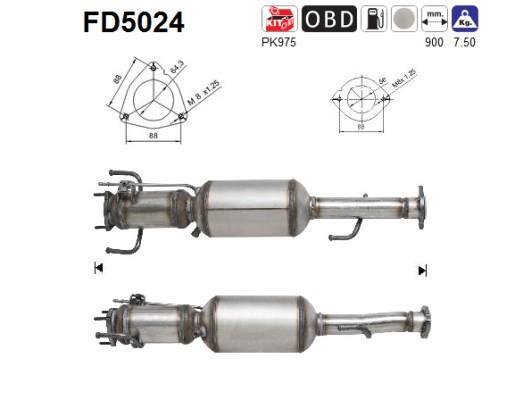 Filtro de partículas (FAP Diesel) AS FD5024