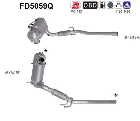 Filtro de partículas (FAP Diesel) AS ref. FD5059Q