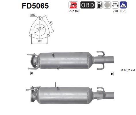 Filtro de partículas / FAP (FAP diésel) AS ref. FD5065