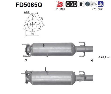 Filtro de partículas (FAP Diesel) AS ref. FD5065Q