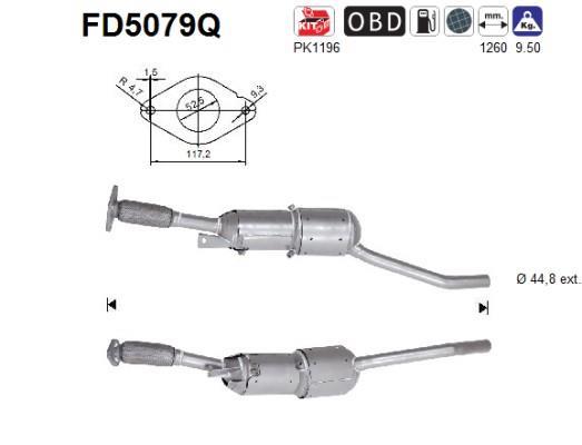 Filtre à particules / FAP (FAP diesel) AS ref. FD5079Q