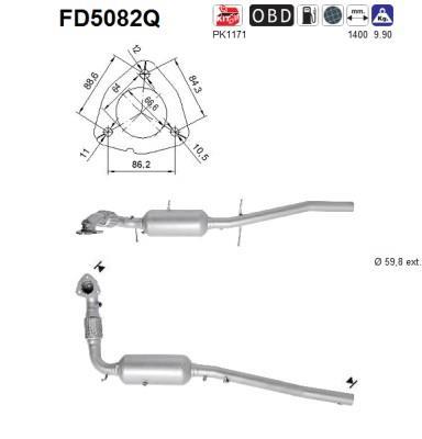 Filtre à particules / FAP (FAP diesel) AS ref. FD5082Q