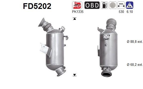 Filtre à particules / FAP (FAP diesel) AS ref. FD5202
