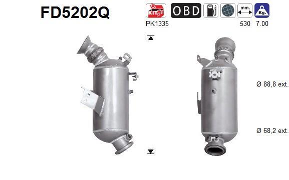 Filtre à particules / FAP (FAP diesel) AS ref. FD5202Q