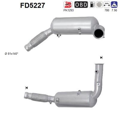 Filtre à particules / FAP (FAP diesel) AS ref. FD5227