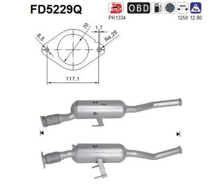 Filtre à particules / FAP (FAP diesel) AS ref. FD5229Q