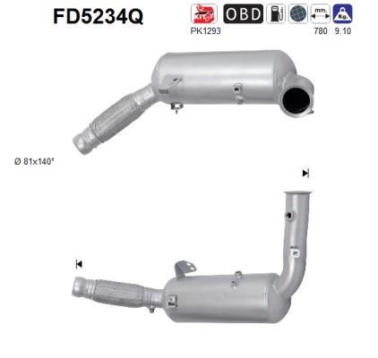 Filtro de partículas (FAP Diesel) AS ref. FD5234Q
