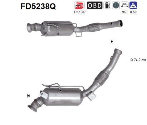 Filtro de partículas (FAP Diesel) AS ref. FD5238Q