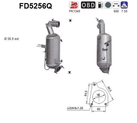 Filtre à particules / FAP (FAP diesel) AS ref. FD5256Q