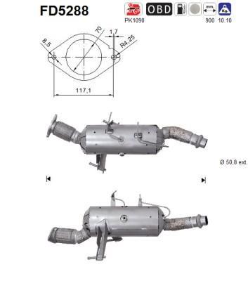 Filtre à particules / FAP (FAP diesel) AS ref. FD5288