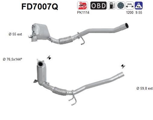 Filtre à particules / FAP (FAP diesel) AS ref. FD7007Q