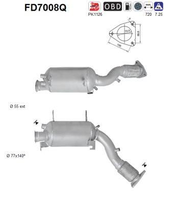 Filtre à particules / FAP (FAP diesel) AS ref. FD7008Q