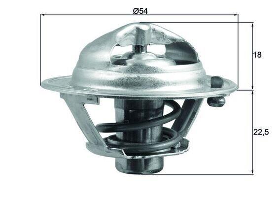 Thermostat d'eau (Calorstat) MAHLE Aftermarket ref. TX 166 90D