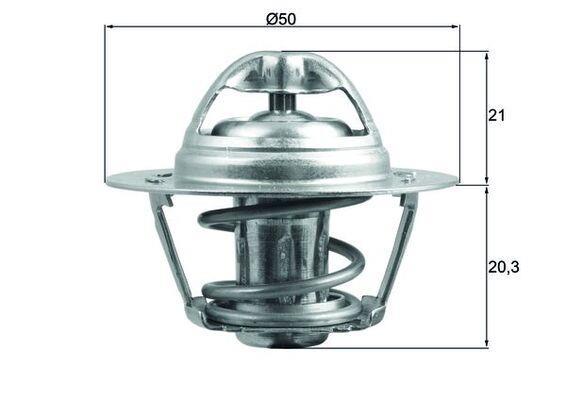 Thermostat d'eau (Calorstat) MAHLE Aftermarket ref. TX 196 83D