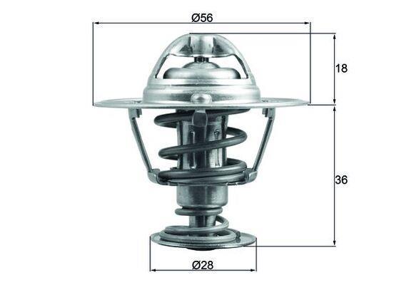 Thermostat d'eau (Calorstat) MAHLE Aftermarket ref. TX 199 88D