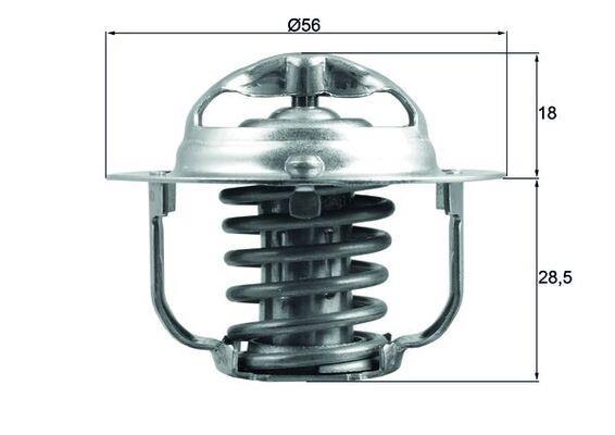 Thermostat d'eau (Calorstat) MAHLE Aftermarket ref. TX 208 91D