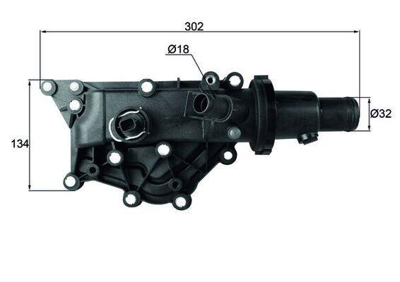 Thermostat d'eau (Calorstat) MAHLE Aftermarket ref. TH 59 83