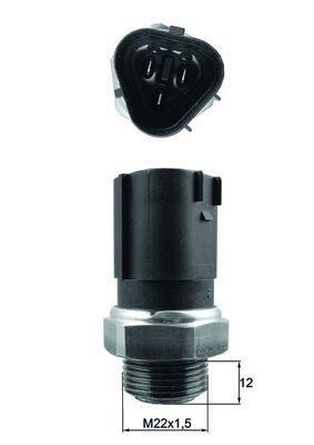 Interrupteur de température, ventilateur de radiateur MAHLE Aftermarket TSW 65