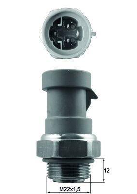 Interrupteur de température, ventilateur de radiateur MAHLE Aftermarket TSW 66