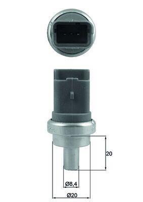 Sensor de temperatura motor MAHLE Aftermarket ref. TSE 18