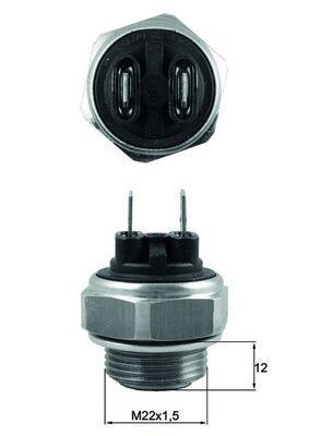 Interrupteur de température, ventilateur de radiateur MAHLE Aftermarket TSW 63