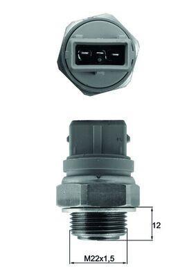 Interrupteur de température, ventilateur de radiateur MAHLE Aftermarket ref. TSW 68