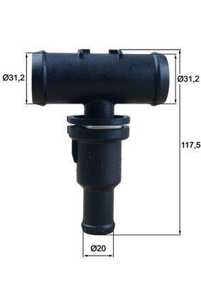 Thermostat d'eau (Calorstat) MAHLE Aftermarket ref. TH 53 75