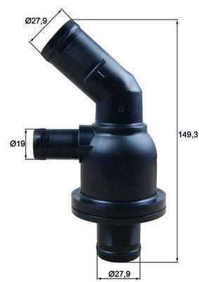 Thermostat d'eau (Calorstat) MAHLE Aftermarket ref. TH 55 87