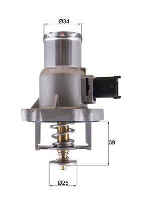 Thermostat d'eau (Calorstat) MAHLE Aftermarket ref. TM 55 105