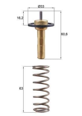 Thermostat d'eau (Calorstat) MAHLE Aftermarket ref. TX 311 90D