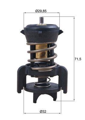 Thermostat d'eau (Calorstat) MAHLE Aftermarket ref. TX 251 94D