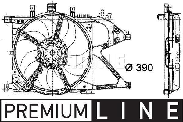 Ventilateur de refroidissement du moteur (Motoventilateur) MAHLE Aftermarket CFF 21 000P