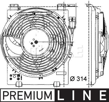 Ventilateur, condenseur de climatisation MAHLE Aftermarket ACF 3 000P