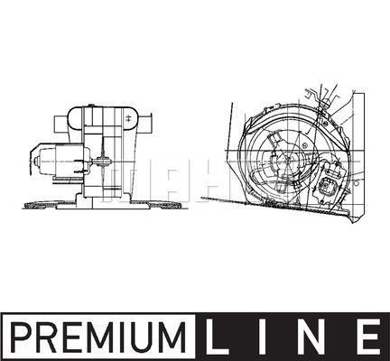 Pulseur d'air habitacle (Ventilateur habitacle) MAHLE Aftermarket ref. AB 43 000P