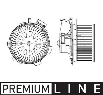 Pulseur d'air habitacle (Ventilateur habitacle) MAHLE Aftermarket ref. AB 45 000P